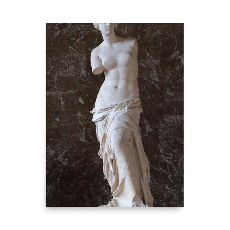 Venus de Milo poster on a plain backdrop in size 18