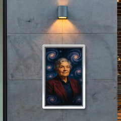 Vera Rubin among spiraling dark matter galaxies poster 2
