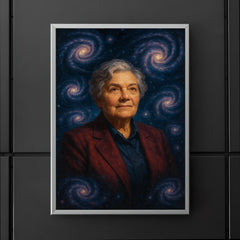 Vera Rubin among spiraling dark matter galaxies poster 5