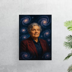 Vera Rubin among spiraling dark matter galaxies poster 7