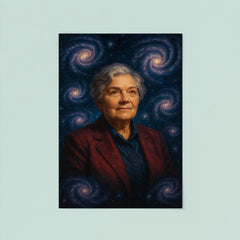 Vera Rubin among spiraling dark matter galaxies poster 8