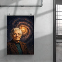 Vera Rubin before spiraling dark matter galaxy poster 4