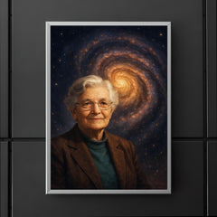 Vera Rubin before spiraling dark matter galaxy poster 5