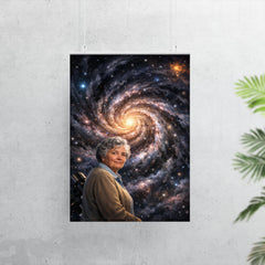Vera Rubin before spiraling dark matter galaxy poster 7
