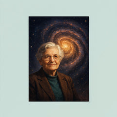 Vera Rubin before spiraling dark matter galaxy poster 8
