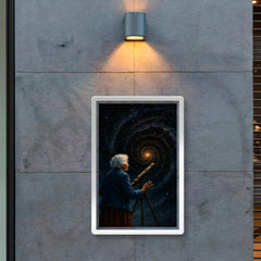 Vera Rubin confronting the dark matter galaxy poster 2