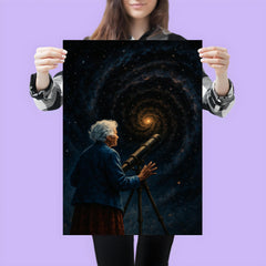 Vera Rubin confronting the dark matter galaxy poster 3