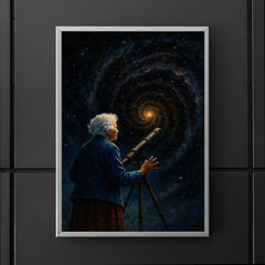 Vera Rubin confronting the dark matter galaxy poster 5