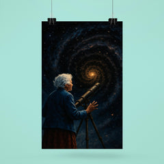 Vera Rubin confronting the dark matter galaxy poster 6