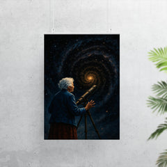 Vera Rubin confronting the dark matter galaxy poster 7