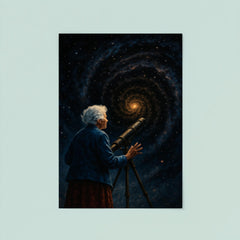 Vera Rubin confronting the dark matter galaxy poster 8