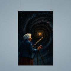 Vera Rubin confronting the dark matter galaxy poster 9