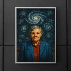 Vera Rubin under spiral galaxy chalk diagrams poster 5