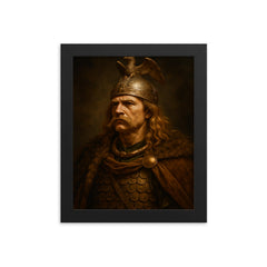 Vercingetorix framed print on a plain backdrop in size 8"x10".
