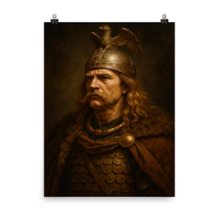 Vercingetorix poster on a plain backdrop in size 8"x10".