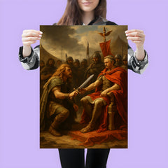 Vercingetorix surrender before Caesar poster 3