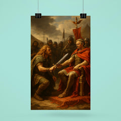 Vercingetorix surrender before Caesar poster 6