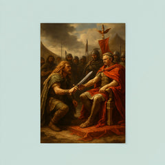 Vercingetorix surrender before Caesar poster 8