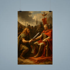 Vercingetorix surrender before Caesar poster 9