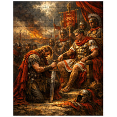 Vercingetorix surrendering arms before Caesar jigsaw puzzle