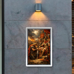 Vercingetorix surrendering arms before Caesar poster 2