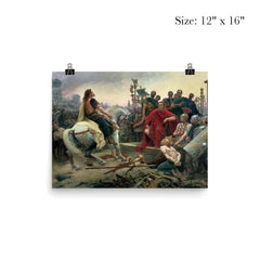 Vercingetorix Surrenders to Julius Caesar by Lionel Royer, 1899 poster 3
