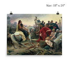 Vercingetorix Surrenders to Julius Caesar by Lionel Royer, 1899 poster 5