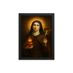 Veronica Giuliani framed print on a plain backdrop in size 12"x16".