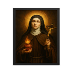 Veronica Giuliani framed print on a plain backdrop in size 16"x20".