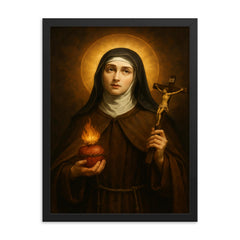 Veronica Giuliani framed print on a plain backdrop in size 18"x24".