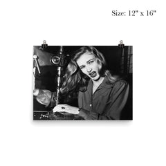 Veronica Lake Demonstrating the Risks of Long Hair for Women War Workers, November 9, 1943 poster 3