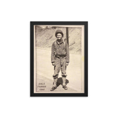Veteran of WW2 - 66th Black Panther Division framed print on a plain backdrop in size 12"x16".