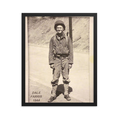 Veteran of WW2 - 66th Black Panther Division framed print on a plain backdrop in size 16"x20".