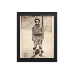 Veteran of WW2 - 66th Black Panther Division framed print on a plain backdrop in size 8"x10".