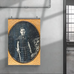 Victorian Girl Holding a Stick and Hoop - "Trundling a Hoop" Game poster 4