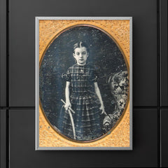 Victorian Girl Holding a Stick and Hoop - "Trundling a Hoop" Game poster 5