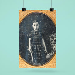 Victorian Girl Holding a Stick and Hoop - "Trundling a Hoop" Game poster 6