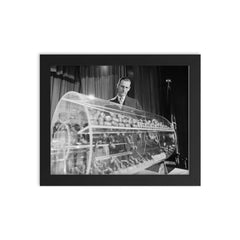 Vietnam Draft Lottery Capsules, Washington D C  1969 framed print on a plain backdrop in size 8"x10".