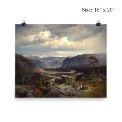 View From Valle in Setesdal by Johan Fredrik Eckersberg, 1852 poster 2