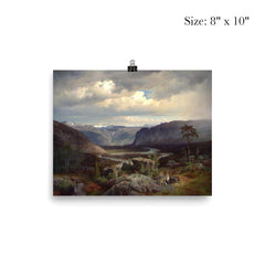 View From Valle in Setesdal by Johan Fredrik Eckersberg, 1852 poster 4