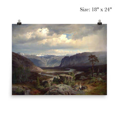 View From Valle in Setesdal by Johan Fredrik Eckersberg, 1852 poster 5