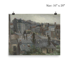 View from Vincent's Studio by Vincent van Gogh, 1886 poster 2