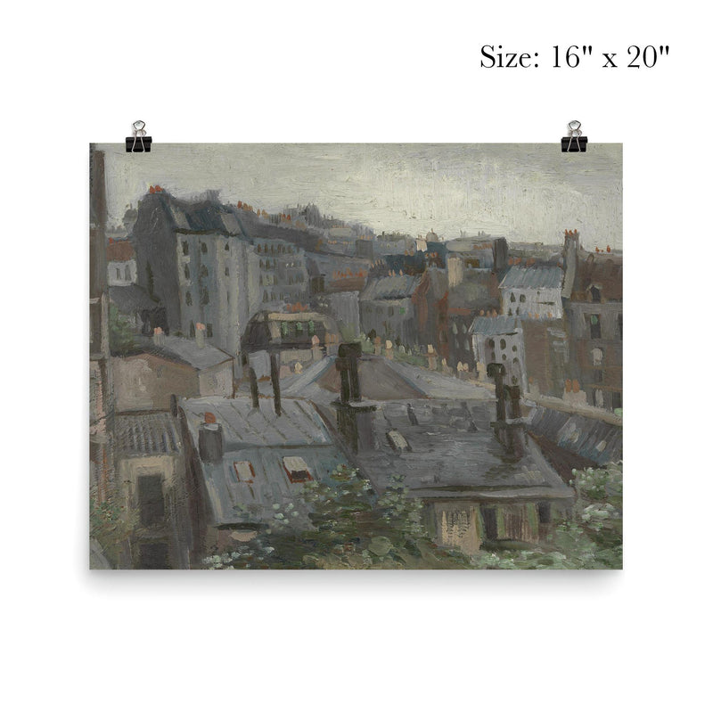 View from Vincent's Studio by Vincent van Gogh, 1886 poster 2