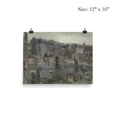 View from Vincent's Studio by Vincent van Gogh, 1886 poster 3