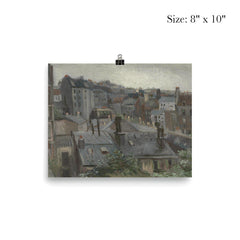 View from Vincent's Studio by Vincent van Gogh, 1886 poster 4
