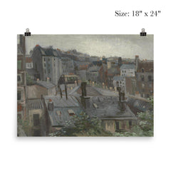 View from Vincent's Studio by Vincent van Gogh, 1886 poster 5