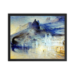 View of Amalfi by John Ruskin, 1844 framed print on a plain backdrop in size 16"x20".