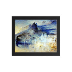 View of Amalfi by John Ruskin, 1844 framed print on a plain backdrop in size 8"x10".