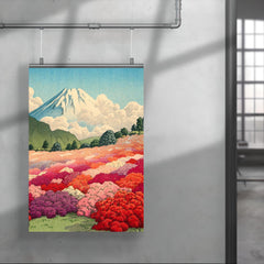 View of an Azalea Garden and Mount Fuji by Kawase Hasui, 1935 poster 4