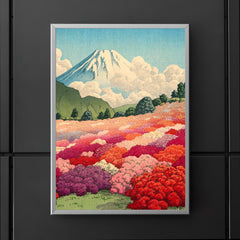 View of an Azalea Garden and Mount Fuji by Kawase Hasui, 1935 poster 5